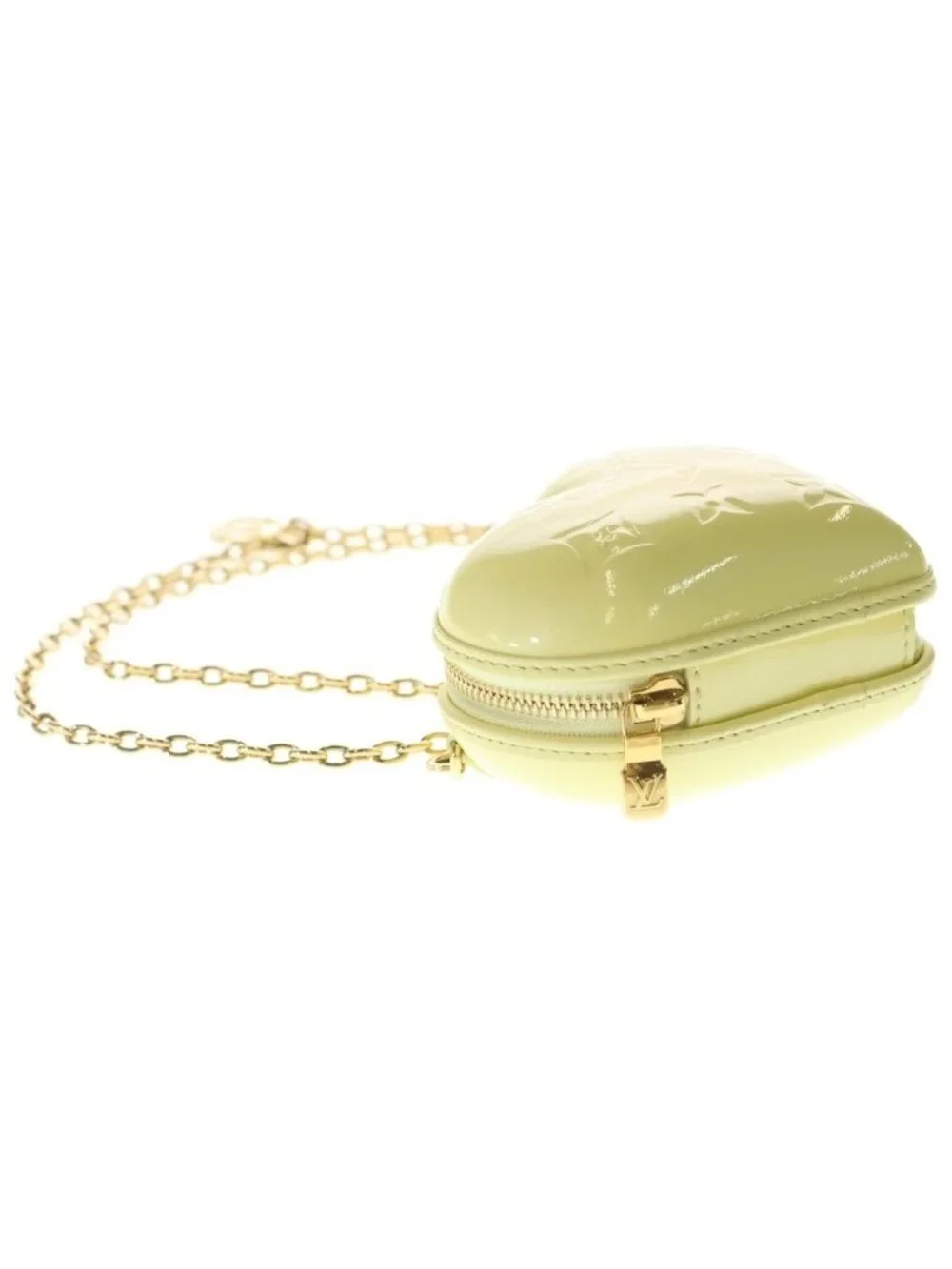 Louis Vuitton Vernis Keep My LV Heart Chain Mini Bag Yellow Gold